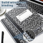 Affrolling 2 Pack Carbonless Lab Notebook Carbon Copy 8.5'' X 11'' Laboratory Engineering Chemistry Computation Notebook Science Grid Contains 50 Sets of Pages 100 Pages Total Coil Binding(Black)