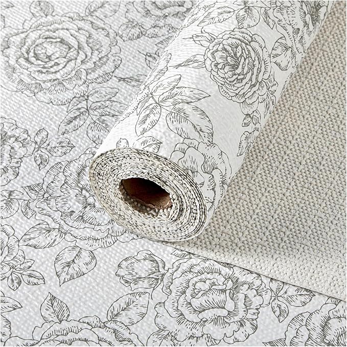 ALIUNI Drawer and Shelf Liner, Non-Slip Kitchen Cabinet Liners Non-Adhesive Thick Strong Grip Waterproof Washable Mats Protect Dresser Shelves Cupboard Bathroom Cabinets, Rose, 24 in X 10 FT