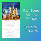 2026 Wonders of the World Landscapes Monthly Wall Calendar | Travel Calendar 2025-2026