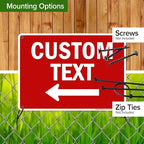 Custom Arrow,Custom Directional Sign, Left Arrow,10x14 Inches, 55 mil thick HDPE (high density polyethylene), Made in USA by My Sign Center