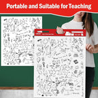 VISCOO Thickened Sticky Easel Pad, 25 x 30 Inches Flip Chart Paper for Teachers, Giant Self-Stick Chart Paper for Wall, Anchor Chart Paper for Classroom/Office with Sticky Note, 90 Sheets/3Pad