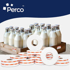 Perco Orange Reverse Print on White Dairy Labels to fit Monarch 1110 Price Gun - 16 Rolls, 17,000 Labels with Ink Roll Included
