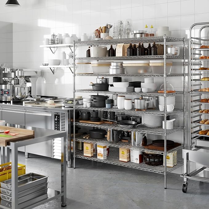 Regal Altair 24" Deep x 60" Wide x 74" Height Wire Shelving Kit | 8-Tier | NSF Commercial Storage Rack Unit