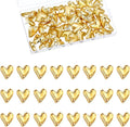 CllyCnny Heart Push Pins: 50PCS Cute Decorative Push Pins Gold Heart Thumb Tacks for Cork Board Wall Bulletin Board Maps Photos Posters Home Office Supplies Accessories