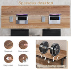 Conference Table Flip Top Mobile Conference Room Tables,Folding Conference Table with Wheels,Large Meeting Training Seminar Table Saving Space for Office Classroom(10B,70.8'')