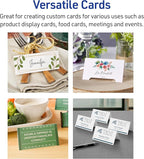 Avery Printable Tent Cards, 3.5" x 11", White with Embossed Border, 50 Blank Place Cards for Laser and Inkjet Printers (5309)