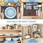 MooiFun Drawer Liners, Waterproof Shelf Liner, Anti-Slip Non-Adhesive BPA Free Kitchen Cupboard Cabinet Liner Refridge Fridge Mats Sink Protector Strong Durable for Home (Grey/19.7in x 20Ft)
