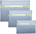 Fireproof Document Bag – 3 Pack (15" x 11", 13" x 9.7", 10.5" x 8") Fireproof & Water- proof Document Organizer | Document Holder with Zipper Secure for Cash, Passports, Check& More