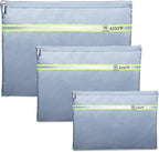 Fireproof Document Bag – 3 Pack (15" x 11", 13" x 9.7", 10.5" x 8") Fireproof & Water- proof Document Organizer | Document Holder with Zipper Secure for Cash, Passports, Check& More