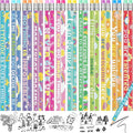 100 Pcs Motivational Pencils Bulk, Rainbow Inspirational School Pencils for Classroom, Cute Pencil with Encourage Positive Sayings, Back to School Supplies for Kids Student Teacher Classroom Reward