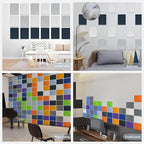 Amantech 12 Pack Acoustic Panels Self Adhesive Sound Proof Foam, High Density Sound Acoustic Panel, 16X12X0.4 Inch 4:3 Rectangle Panels in Home, Office, Reccording Room, Studio,more(Silver Gray)