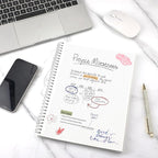 BESARME 80 Sheets Graph Paper Spiral Notebook 8.5" × 11", 2PCS Graph Paper Notebook College Ruled Spiral Notebooks for School Office