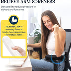 WESTERN COMFORT Thick Armrest Pads - Memory Foam Office Chair Arm Pads - Arm Rest for Desk Chair & Gaming Chair Armrest Pads - Chair Arm Covers - Elbow Support