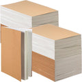 Mimorou 100 Pcs Journals Notebooks Bulk - Kraft Softcover A5 Small Notebooks 5.5 Inch x 8.3 Inch Notepads with 60 Page 30 Sheet for Writing Sketch Travel Office Supplies(Brown,Grid)