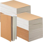 Mimorou 100 Pcs Journals Notebooks Bulk - Kraft Softcover A5 Small Notebooks 5.5 Inch x 8.3 Inch Notepads with 60 Page 30 Sheet for Writing Sketch Travel Office Supplies(Brown,Grid)