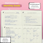 Undated Daily Planner to Achieve Your Goals 2025-2026 - 90 Day Guided Journal & Productivity Organizer with Goal Setting, Habit Tracker, To Do List, Academic & Work Calendar, Leather Hardcover - Rose Gold