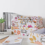 Soul & Lane Floral Collage Decorative Cardboard Boxes with Lids, Set of 3 Memory Boxes for Keepsakes and Photos, Letter Storage for Documents, Scrapbooks, Organizing