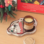CCINPPY Ceramic Jewelry Tray Trinket Dish, Decorative Cloud Vanity Key Tray for Women, Ring Holder Dish, Cute Jewelry Plate Bowl Room Decor Aesthetic, Silver, Large
