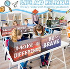 Honoson 24 Pcs Bulk Inspirational Privacy Folders for Students Cardboard Test Privacy Boards Motivational Words Desk Dividers Shield for Classroom School Study Supplies, 6 Styles(Scene)
