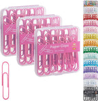NEEWAY Colorful Large Paper Clips, 2 Inch Jumbo Paper Clips, 150 Count, 3 Pack of 50 (Rose Pink)