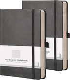 AHGXG Graph Paper Notebook 2 Pack - A5 Grid Paper Notebook/Journal Hardcover with 384 Pages, 120gsm Thick Graph Paper, Grid Paper for Math & Science Students 5.75'' × 8.38''