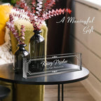 SalaGraphics Custom Engraved Acrylic Name Plates for Desks, Office Desk Plate Personalized, Decor Nameplate, Nurse Manager Employee Teacher Appreciation Gifts, Accessories (Flowers G)