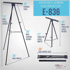 U.S. Art Supply 70" High Boardroom XL Black Aluminum Flip Chart Easel & Presentation Stand - Adjustable Floor/Tabletop, Portable Tripod, Holds 45 lbs, for Chart Paper, Poster Boards, & Pads