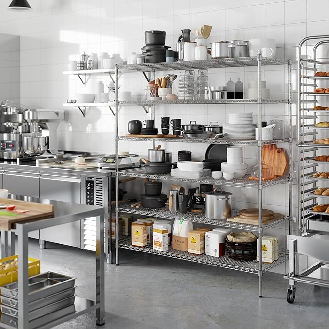 Regal Altair 24" Deep x 60" Wide x 74" Height Wire Shelving Kit | 6-Tier | NSF Commercial Storage Rack Unit
