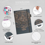 Legend Planner – Weekly & Monthly Life Planner to Hit Your Goals & Live Happier. Organizer Notebook & Productivity Journal. A5 (Mystic Gray)