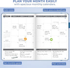 Clever Fox Dated Planner 2026-2027 – Weekly Life Planner Notebook for Time Management – Planner with Habits Tracker & To-Do List (Mystic Blue)