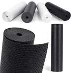 MooiFun Drawer Liners, Waterproof Shelf Liner, Anti-Slip Non-Adhesive BPA Free Kitchen Cupboard Cabinet Liner Refridge Fridge Mats Sink Protector Strong Durable for Home (Black/23.6in x 20Ft)