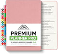 PRODUCTIVITY STORE Pro - Undated, 2026 Planner, 5.8” x 8.3” - The #1 Productivity Planner to Achieve Your 2026 Goals - Planner 2026-2027 - Pink - A5