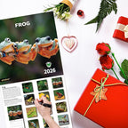 2026 Wall Calendar,Calendar 2026, November 2025 - December 2026, Wall Calendar Frog, 12" x 24" Opened,Full Page Months Thick & Sturdy Paper for Calendar Organizing & Planning