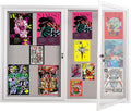 48x36 Inch Lockable Enclosed Bulletin Board, Weather-Resistant Outdoor Noticeboard with 2 Locking Doors, Wall-Mounted Silver Aluminum Frame & Grey Felt Presentation Board