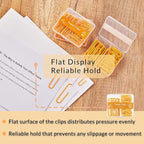 NEEWAY Colorful Paper Clips Assorted Sizes, Small and Large Paper Clips, 210 Count, 3 Pack of 70 (Orange)