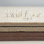 Bulletin Board, 36 x 24 inches Felt Board - Decorative Pin Board, Cork Board Alternative for Wall, 3' x 2' Foldable Picture Board Self-Adhesive Vision Board with 20 Pushpins - Saddle Brown