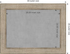 Amanti Art Silver Framed Magnetic Board 26x34 Medium Vision Board for use with Magnets, 100% Metal Sheet to Display Items as Office Decor or for Home Organization in mudroom, Kitchen or Kids Room
