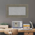 Amanti Art Grey Framed Magnetic Board 19x31 Small Vision Board for use with Magnets, 100% Metal Sheet to Display Items as Office Decor or for Home Organization in mudroom, Kitchen or Kids Room