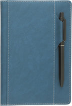 SLFreMint Premium Hardcover Notebook with Pen and Pen Holder Clip, Card Pockets, 240 Pages, College Ruled, 80GSM, Leather Note Book for Work, Study, Diary and Other Scenarios, Suitable Journal for Both Men and Women