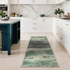 GENIMO Runners for Hallways, 2x6 Washable Runner Rug Non-Slip, Long Runner Rugs with Rubber Backing, Low Pile Lightweight Rugs for Kitchen, Bedroom, Bathroom, Entryway, Sage Green
