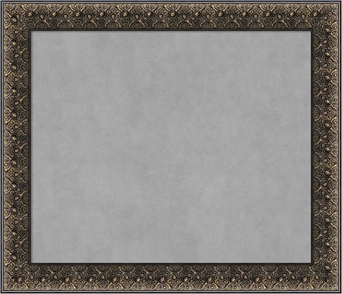 Amanti Art Black Framed Magnetic Board 25x29 Medium Vision Board for use with Magnets, 100% Metal Sheet to Display Items as Office Decor or for Home Organization in mudroom, Kitchen or Kids Room