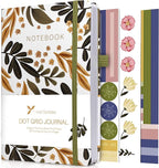 VIVID SCRIBBLES Dotted Journal – 160gsm Bleed Proof Thick White Paper – 200 Numbered Dot Grid Pages – 5.8 x 8.3 inch Dotted Notebook