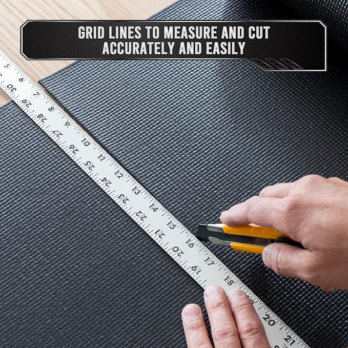 Precision Defined Professional Grade Tool Box Liner, Black | Tool Box Drawer Liner, Shelf Liner Non Slip Mat, Thick Cabinet Shelf Liner, Toolbox Drawer Liners, Tool Chest, Workbench Mat (24 ft x 18")