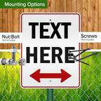 Custom Arrow,Custom Directional Sign, Two Way Arrow,24x30 Inches, 3M EGP Reflective, Rust Free .080 Aluminum, Fade Resistant, Made in USA by My Sign Center