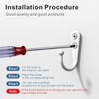 ZAYBOD 15-Pack Coat Hooks with 30 Screws | Heavy Duty Wall Mounted Hooks for Robe, Backpack, Keys & Entryway Storage | Multi-Use Hanging Hardware (White)