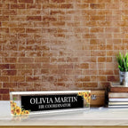 Signs ByLITA Floral Pattern Customized Nameplate | Harvest Sun Personalized Full Color Acrylic Desk Sign
