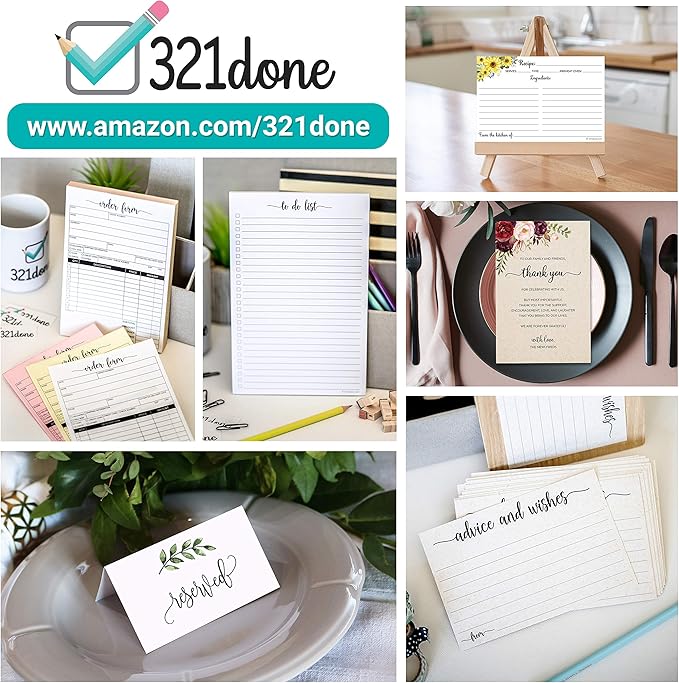 321Done Graph Paper Notepad - Letter Size (8.5x11) 50 Sheets - 0.25 Grid Planning Note Pad - Tear-Off Edge Glued Luxury Smooth Thick Premium Paper - Made in USA - Plain White