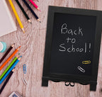 HBCY Creations Black Wooden Tabletop Chalkboard with Legs/Vintage Wedding Table Sign/Small Kitchen Countertop Memo Board/Antique Wooden Frame (9.5” x 14” Inches) (4 - Black)