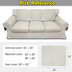 Couch Arm Covers, Waterproof Armrest Cover for Sofa, Armchair, Loveseat, Non-Slip Recliner Arm Cover, Sofa Arm Covers, Headrest Covers, Arm Chair Covers Set of 2 (Cream White, 28"×24")