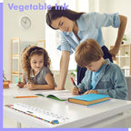 40 PCS Desk Nameplates, Waterproof Confetti Desk Name Tags with Alphabet, Number Line 1-30 Erasable and Reusable Traditional Manuscript Name Plate for Classroom School Student (12” x 3.5”)